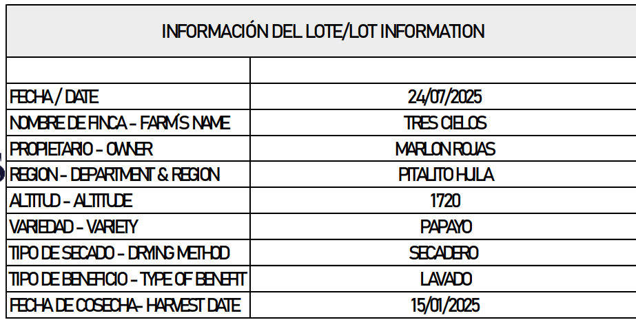 GREEN COFFEE - Huila to UNITED KINGDOM -VARIETY PAPAYO SCAA 86.5 x 60 KG **Shipping included** - Imagen 6