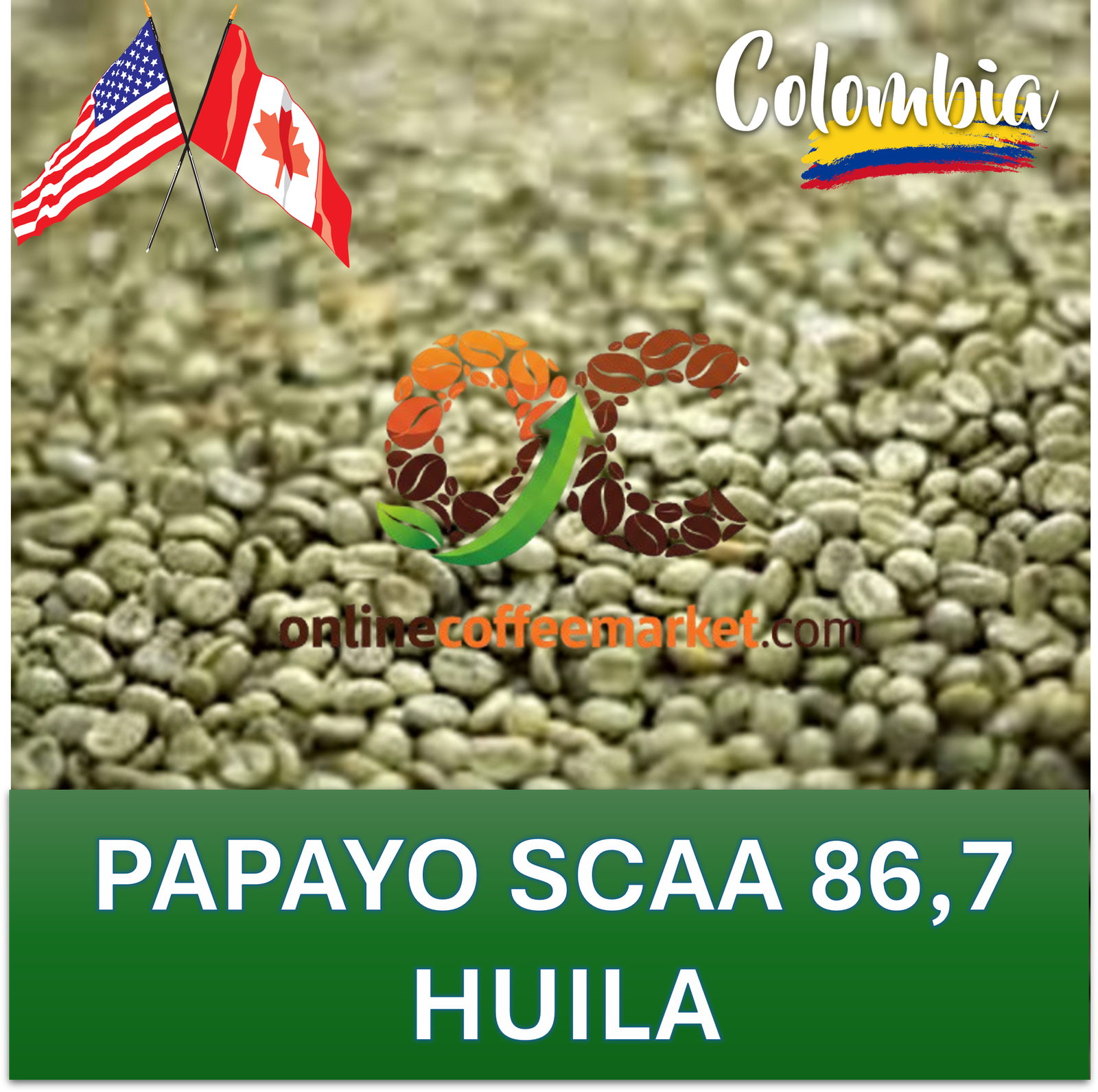 GREEN COFFEE - Huila to UNITED KINGDOM -VARIETY PAPAYO SCAA 86.5 x 60 KG **Shipping included** - Imagen 2